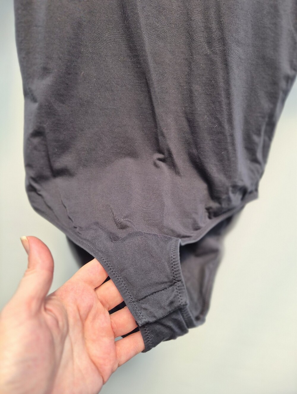 Everlane Supima Cotton Short Sleeve Bodysuit Black Large Clean Girl Minimalist - Picture 9 of 16